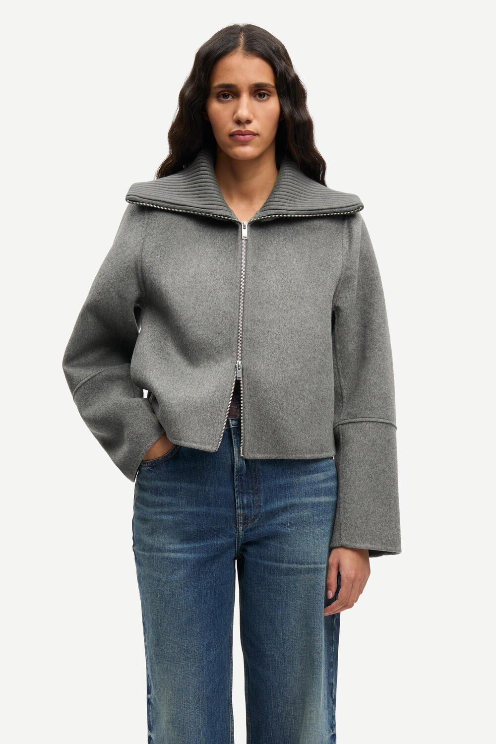 Sacleo jakke - Gun Metal Mel.